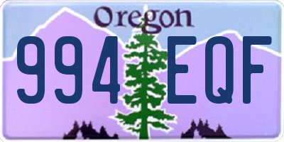 OR license plate 994EQF