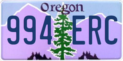 OR license plate 994ERC