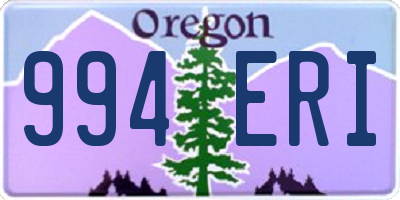 OR license plate 994ERI