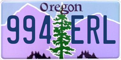 OR license plate 994ERL