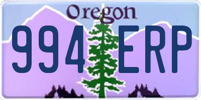 OR license plate 994ERP