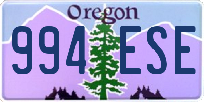 OR license plate 994ESE