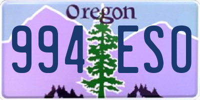 OR license plate 994ESO