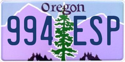 OR license plate 994ESP