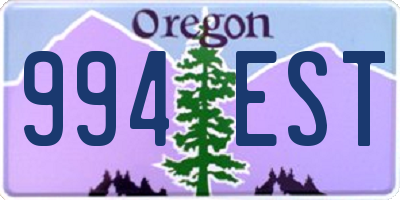 OR license plate 994EST