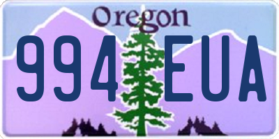 OR license plate 994EUA