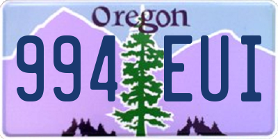 OR license plate 994EUI