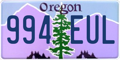 OR license plate 994EUL