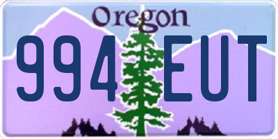 OR license plate 994EUT