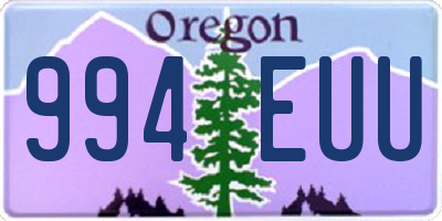 OR license plate 994EUU