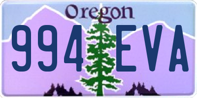 OR license plate 994EVA