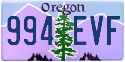 OR license plate 994EVF