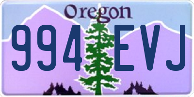 OR license plate 994EVJ