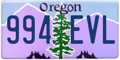 OR license plate 994EVL