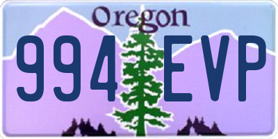 OR license plate 994EVP