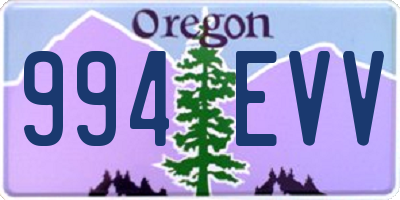 OR license plate 994EVV
