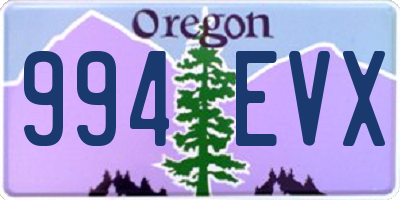 OR license plate 994EVX