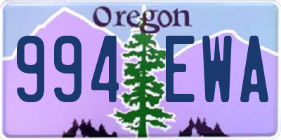 OR license plate 994EWA