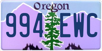 OR license plate 994EWC