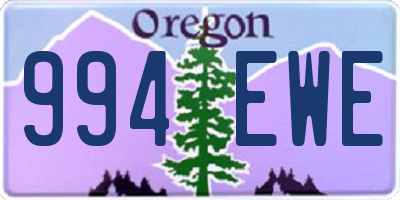 OR license plate 994EWE