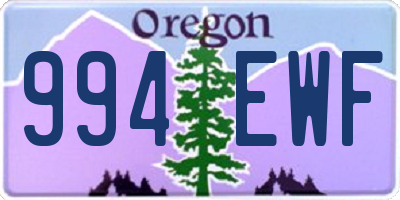 OR license plate 994EWF