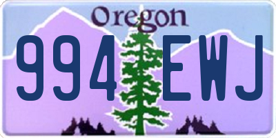 OR license plate 994EWJ