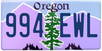 OR license plate 994EWL