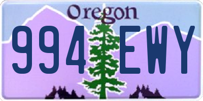 OR license plate 994EWY