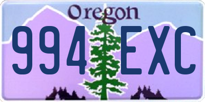 OR license plate 994EXC
