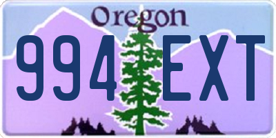 OR license plate 994EXT