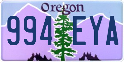 OR license plate 994EYA