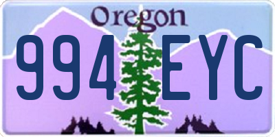 OR license plate 994EYC
