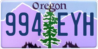 OR license plate 994EYH