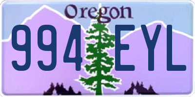 OR license plate 994EYL