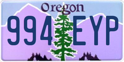 OR license plate 994EYP
