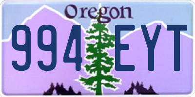 OR license plate 994EYT