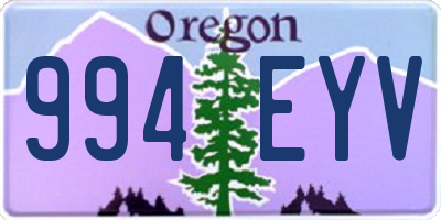 OR license plate 994EYV
