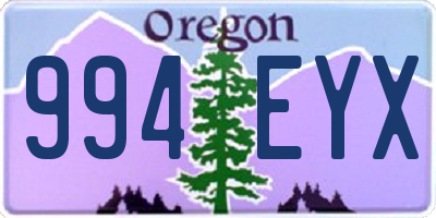 OR license plate 994EYX