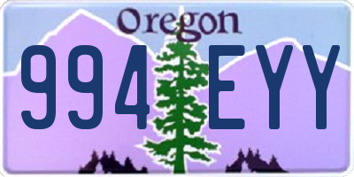 OR license plate 994EYY