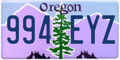 OR license plate 994EYZ