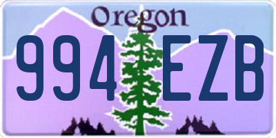 OR license plate 994EZB