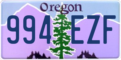OR license plate 994EZF