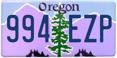 OR license plate 994EZP