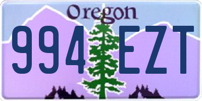 OR license plate 994EZT