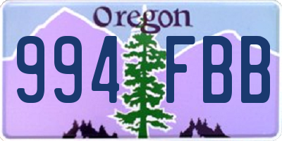 OR license plate 994FBB