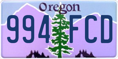 OR license plate 994FCD