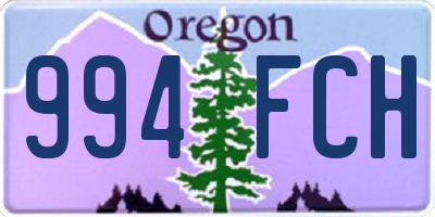 OR license plate 994FCH