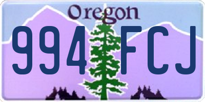 OR license plate 994FCJ