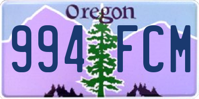 OR license plate 994FCM