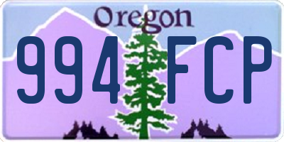 OR license plate 994FCP